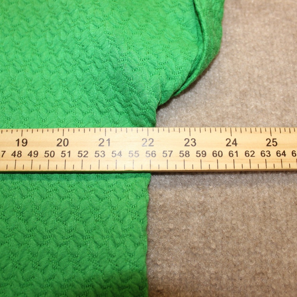 Good Days Only Green Textured V-Neck Front Tie Knot Short Sleeve Top 1X - Picture 4 of 6
